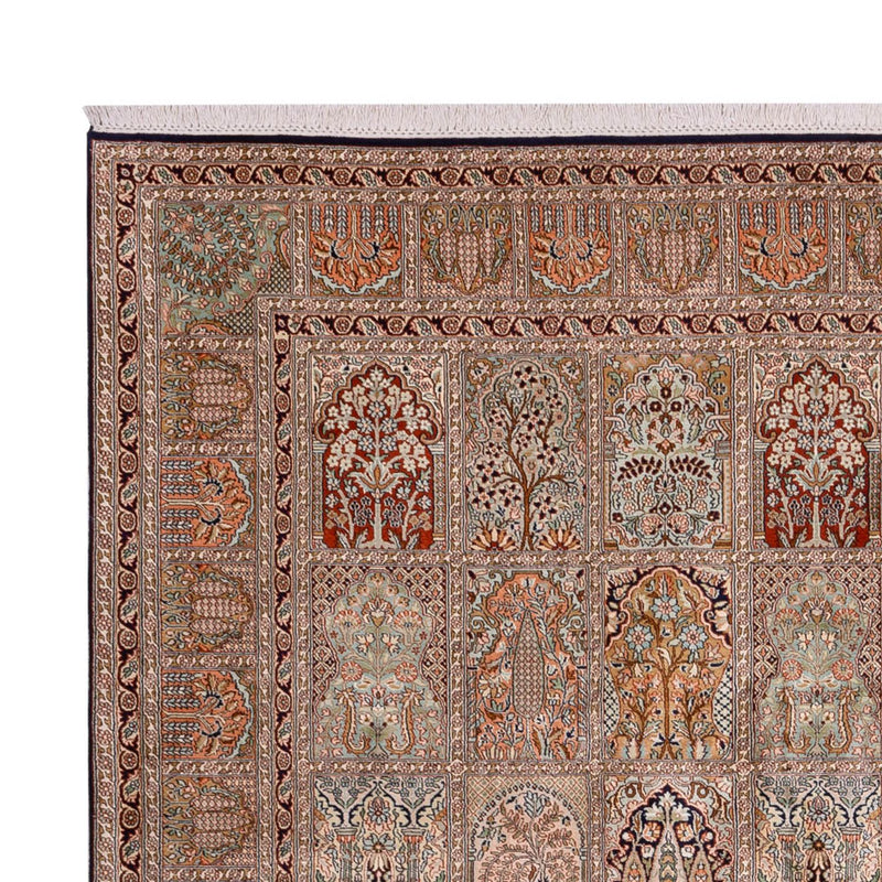 Silketæppe - Kashmir Silk - 362 x 274 cm - mørk beige