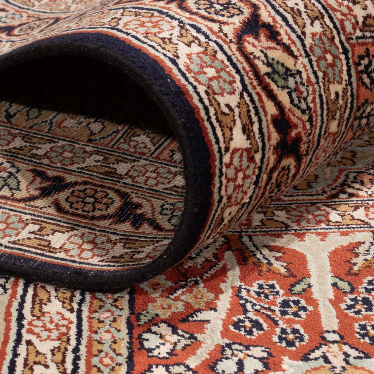 Silketæppe - Kashmir Silk - 362 x 274 cm - mørk beige