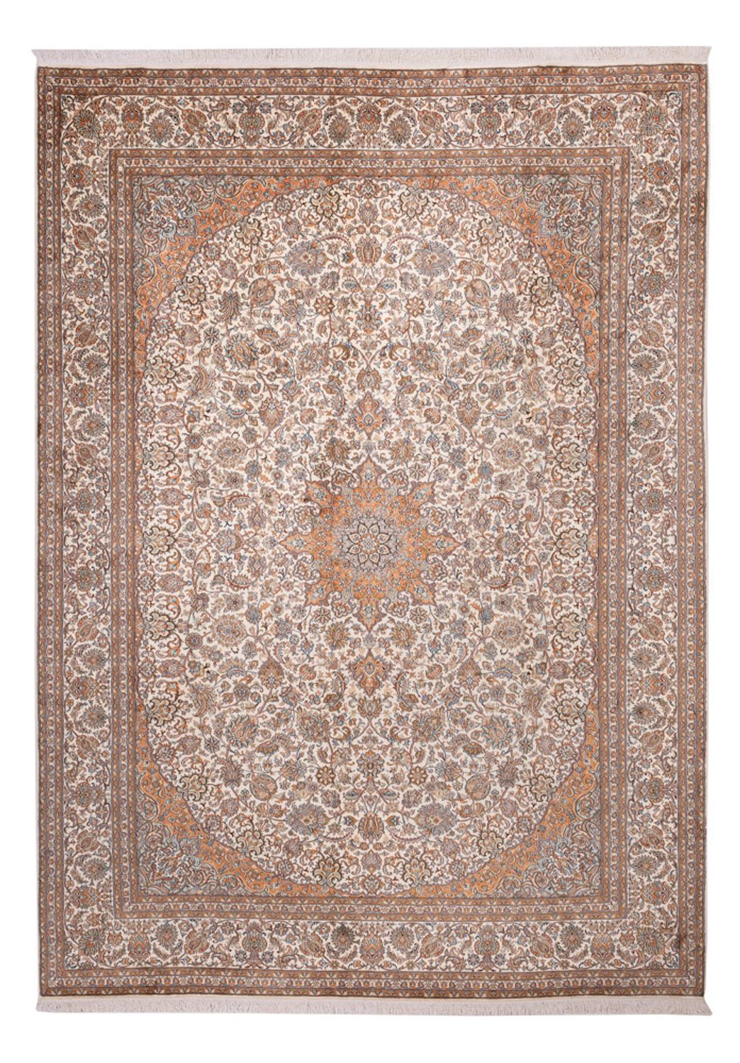 Silketæppe - Kashmir Silk - 347 x 247 cm - beige