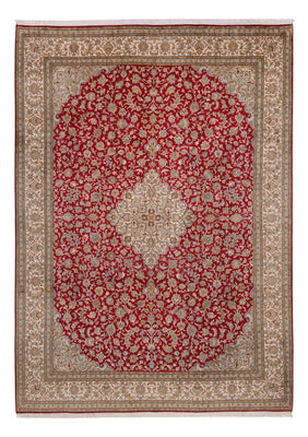 Silketæppe - Kashmir Silk - 339 x 244 cm - rød