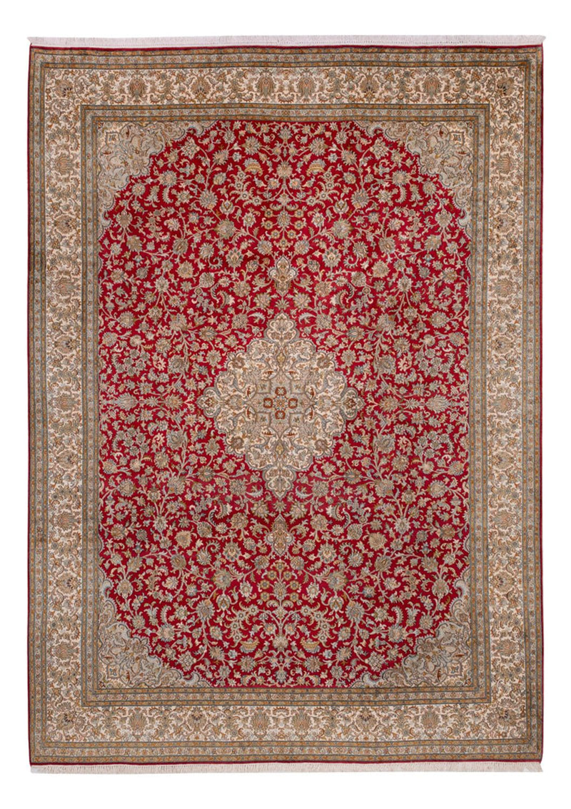 Silketæppe - Kashmir Silk - 339 x 244 cm - rød