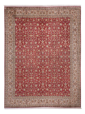 Silketæppe - Kashmir Silk - 369 x 279 cm - rød