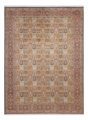 Silketæppe - Kashmir Silk - 330 x 246 cm - mørk beige