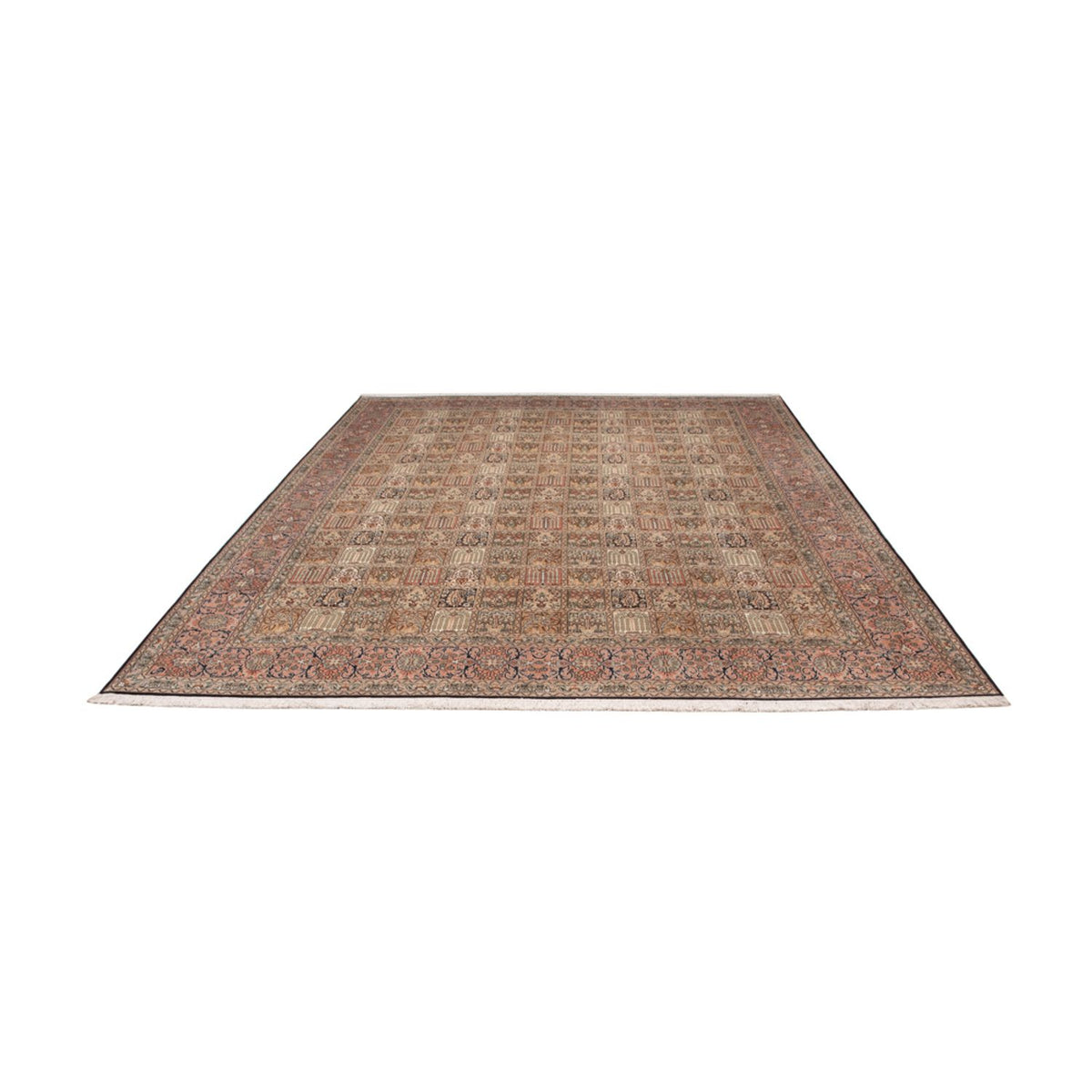Silketæppe - Kashmir Silk - 330 x 246 cm - mørk beige