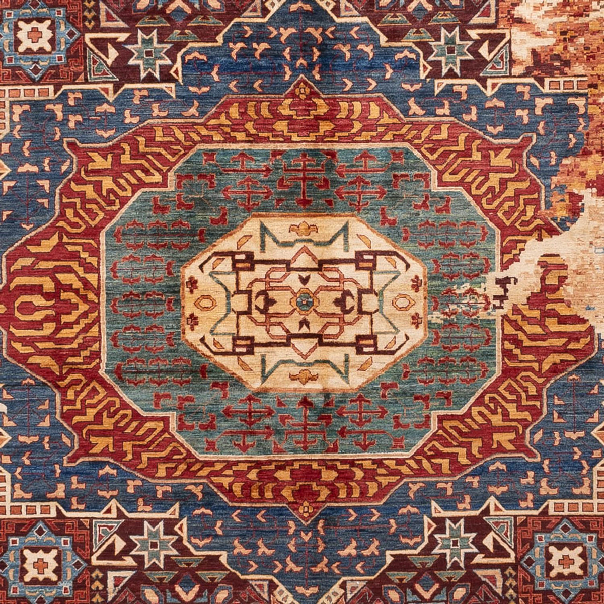 Designer tæppe - 396 x 303 cm - flerfarvet