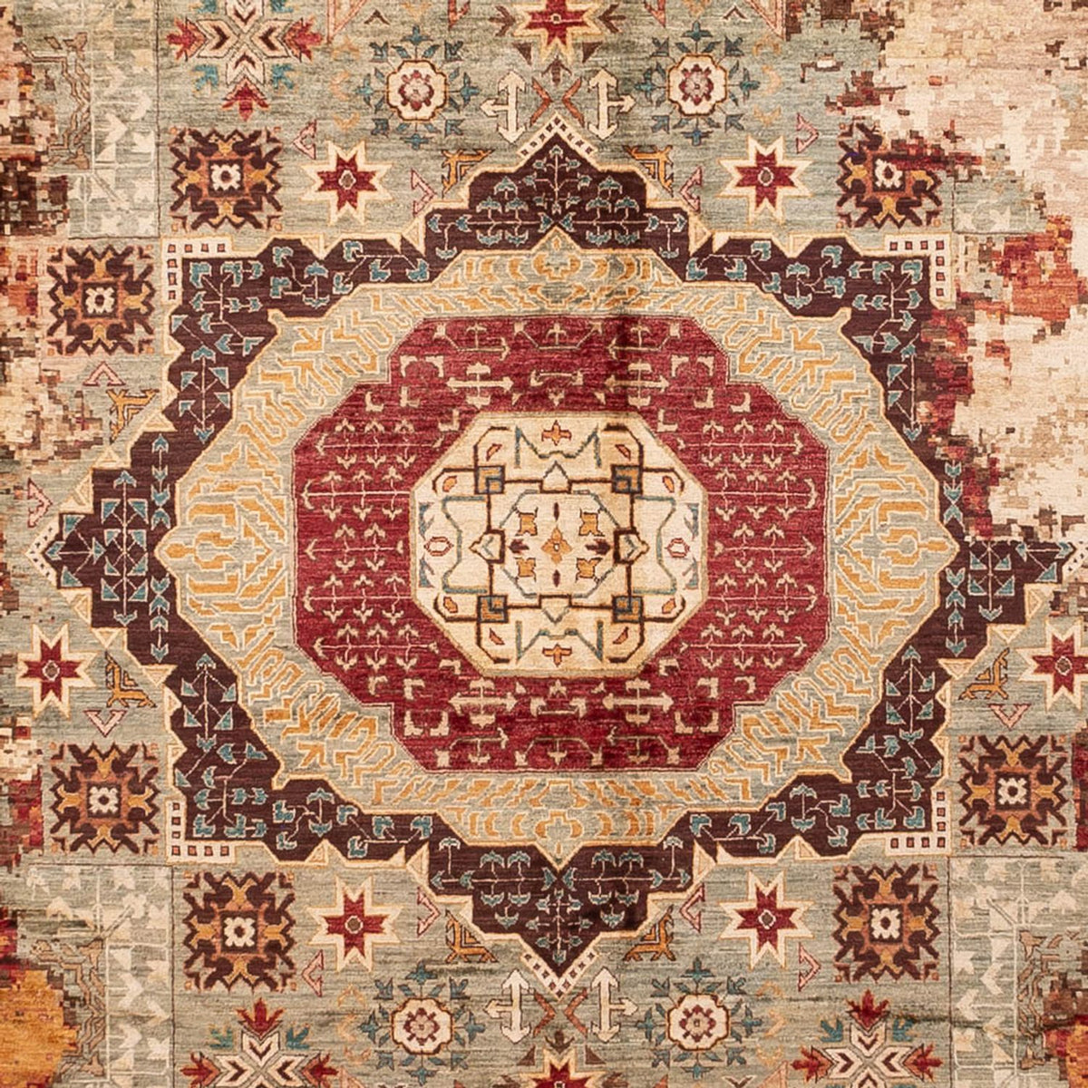 Designer tæppe - 391 x 295 cm - flerfarvet