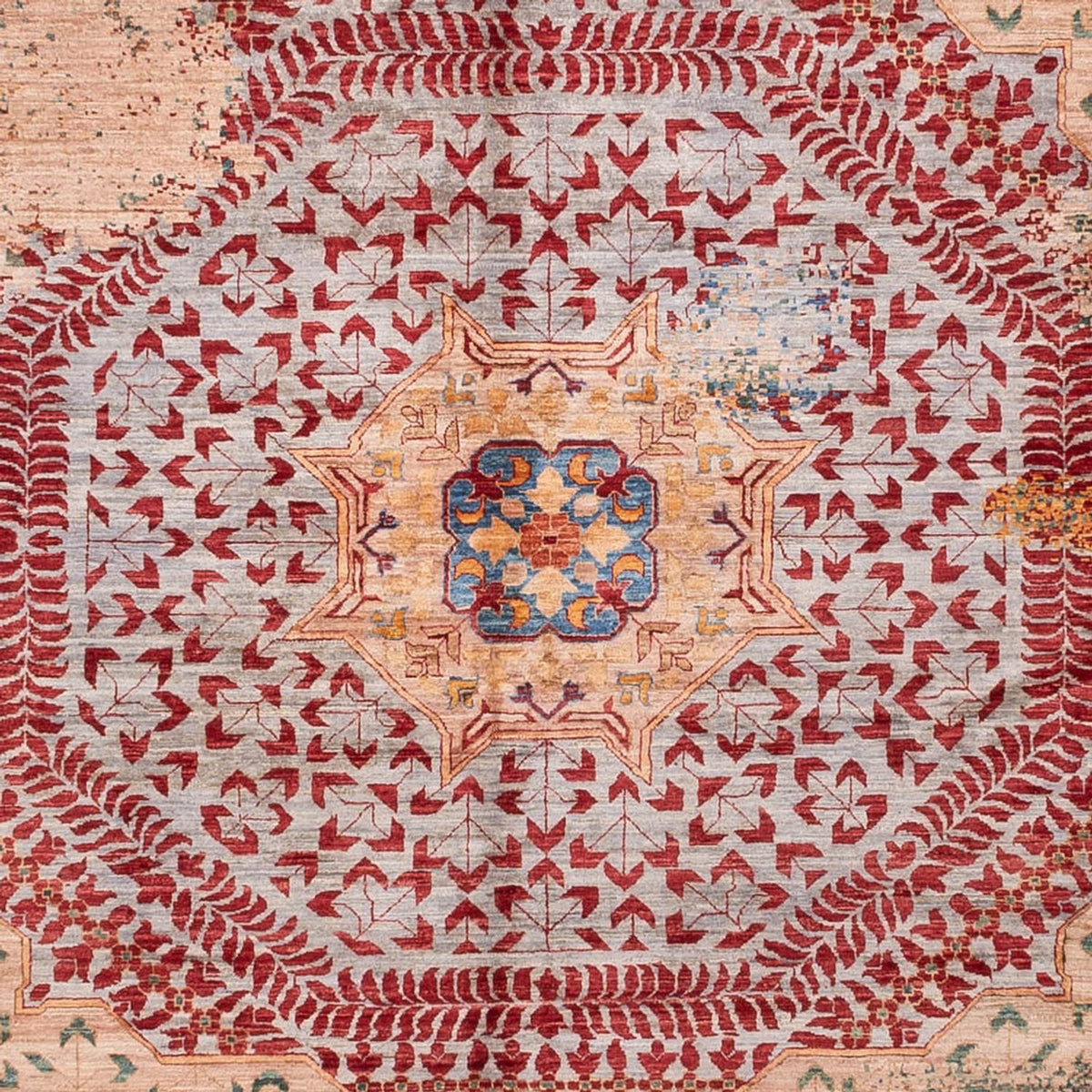 Designer tæppe - 394 x 298 cm - flerfarvet