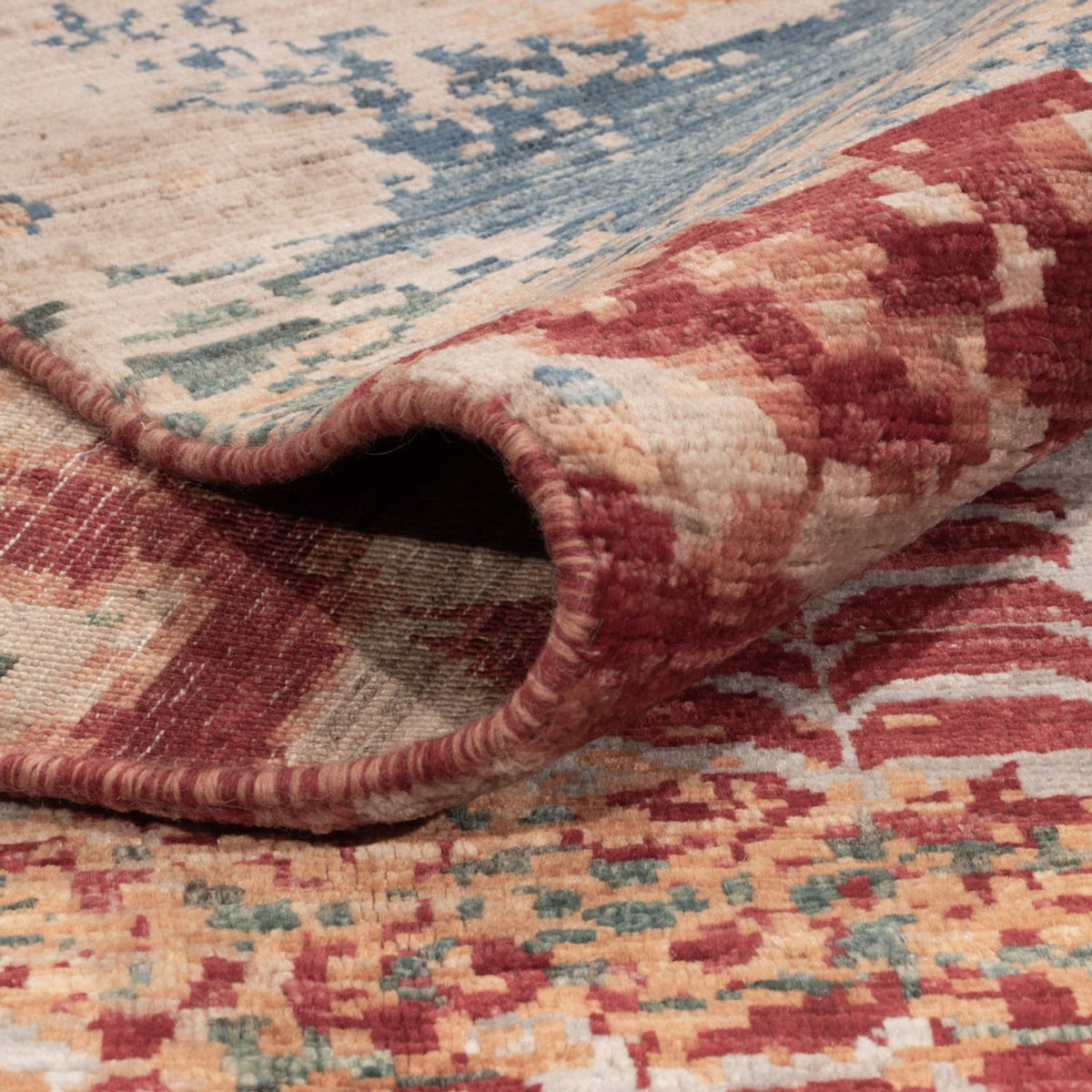 Designer tæppe - 394 x 298 cm - flerfarvet