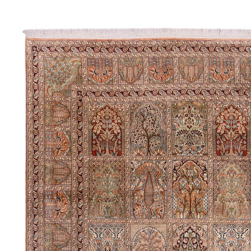 Silketæppe - Kashmir Silk - 403 x 298 cm - mørk beige