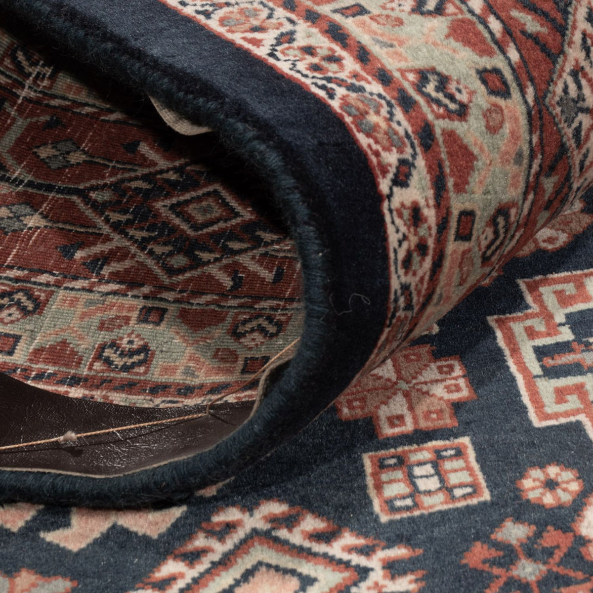 Persisk tæppe - Nomadisk - 318 x 238 cm - mørkeblå