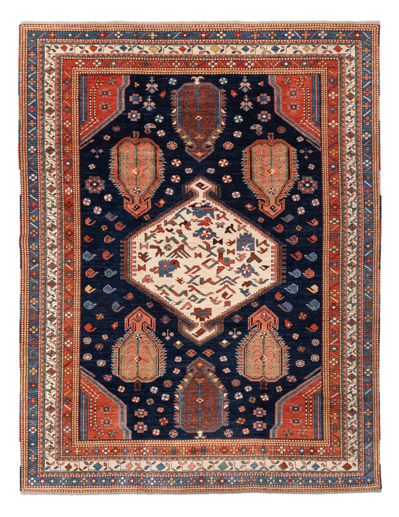 Ziegler Carpet - Kazak - 367 x 270 cm - mørkeblå