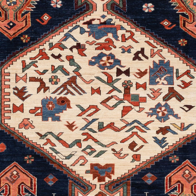 Ziegler Carpet - Kazak - 367 x 270 cm - mørkeblå