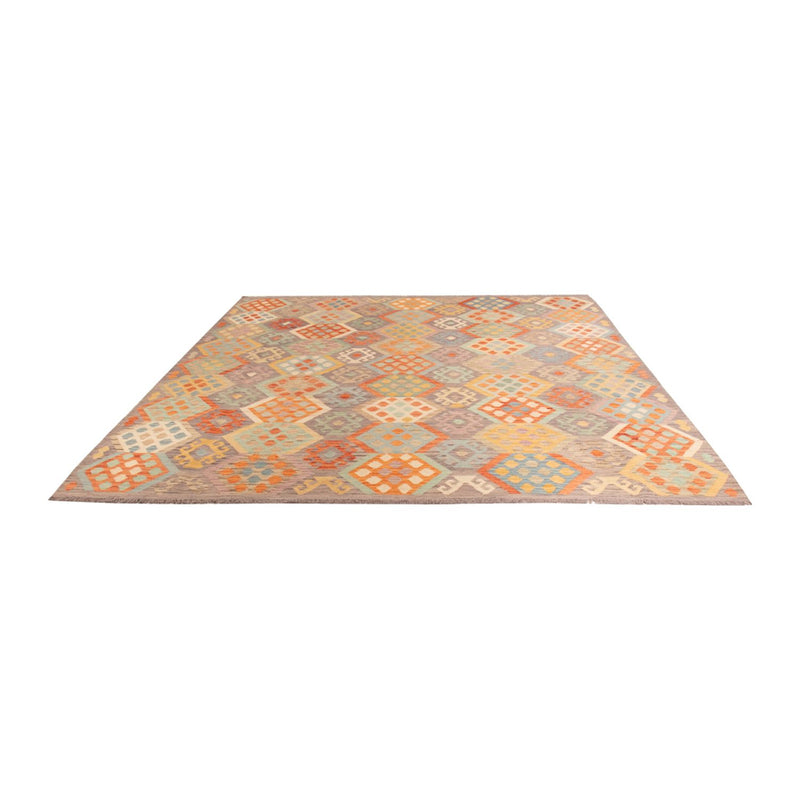 Kelim Carpet - Splash - 294 x 252 cm - flerfarvet