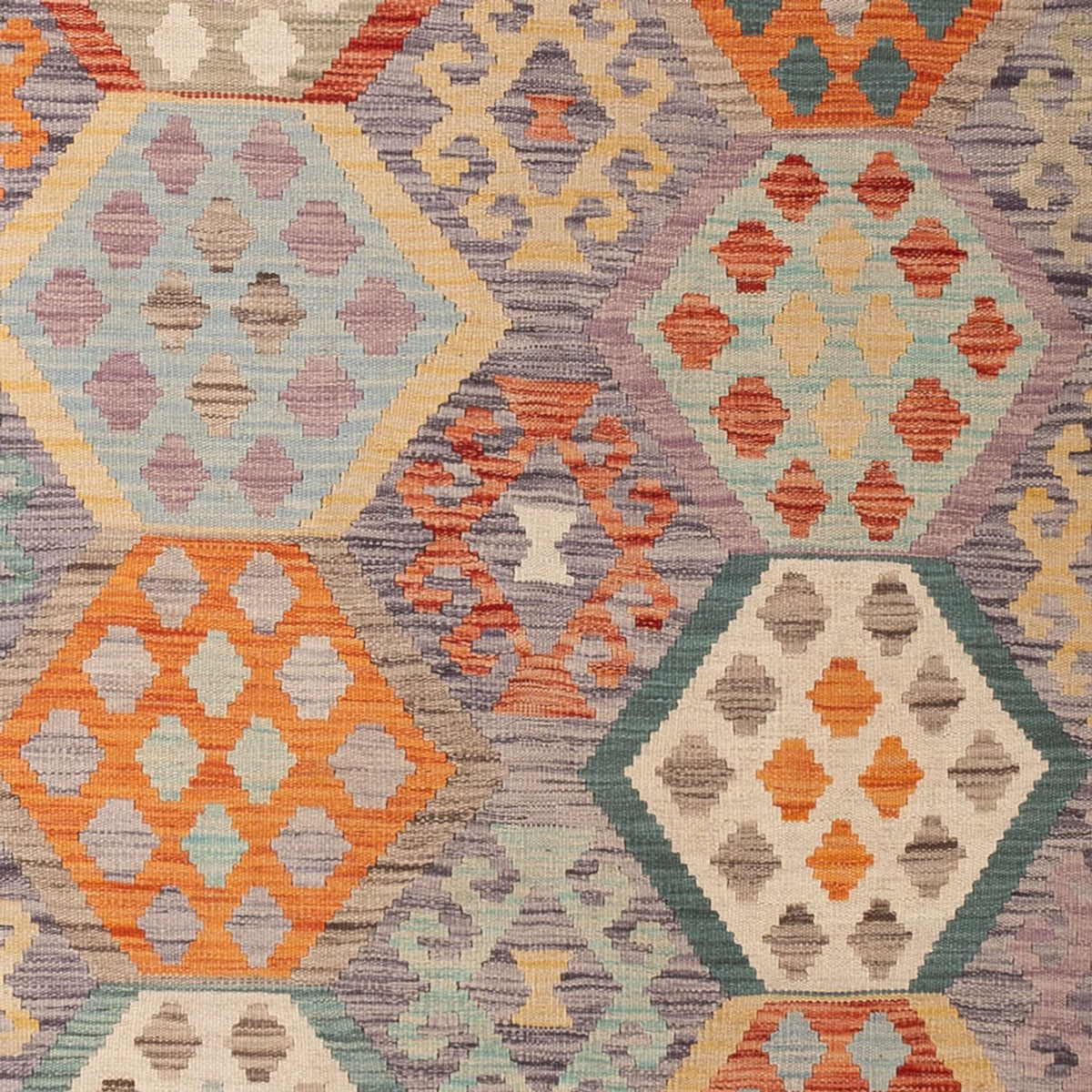 Kelim Carpet - Splash - 292 x 197 cm - flerfarvet