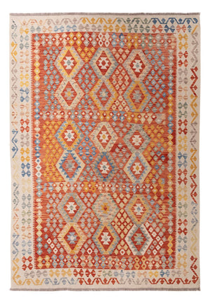 Kelim Carpet - Splash - 292 x 207 cm - flerfarvet