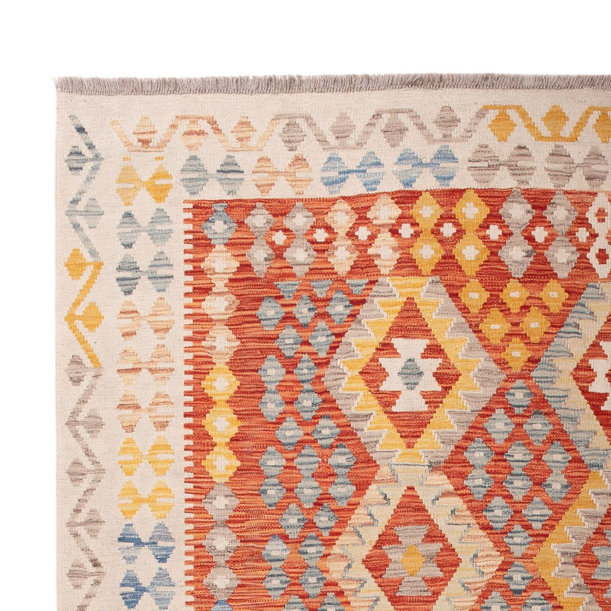 Kelim Carpet - Splash - 292 x 207 cm - flerfarvet