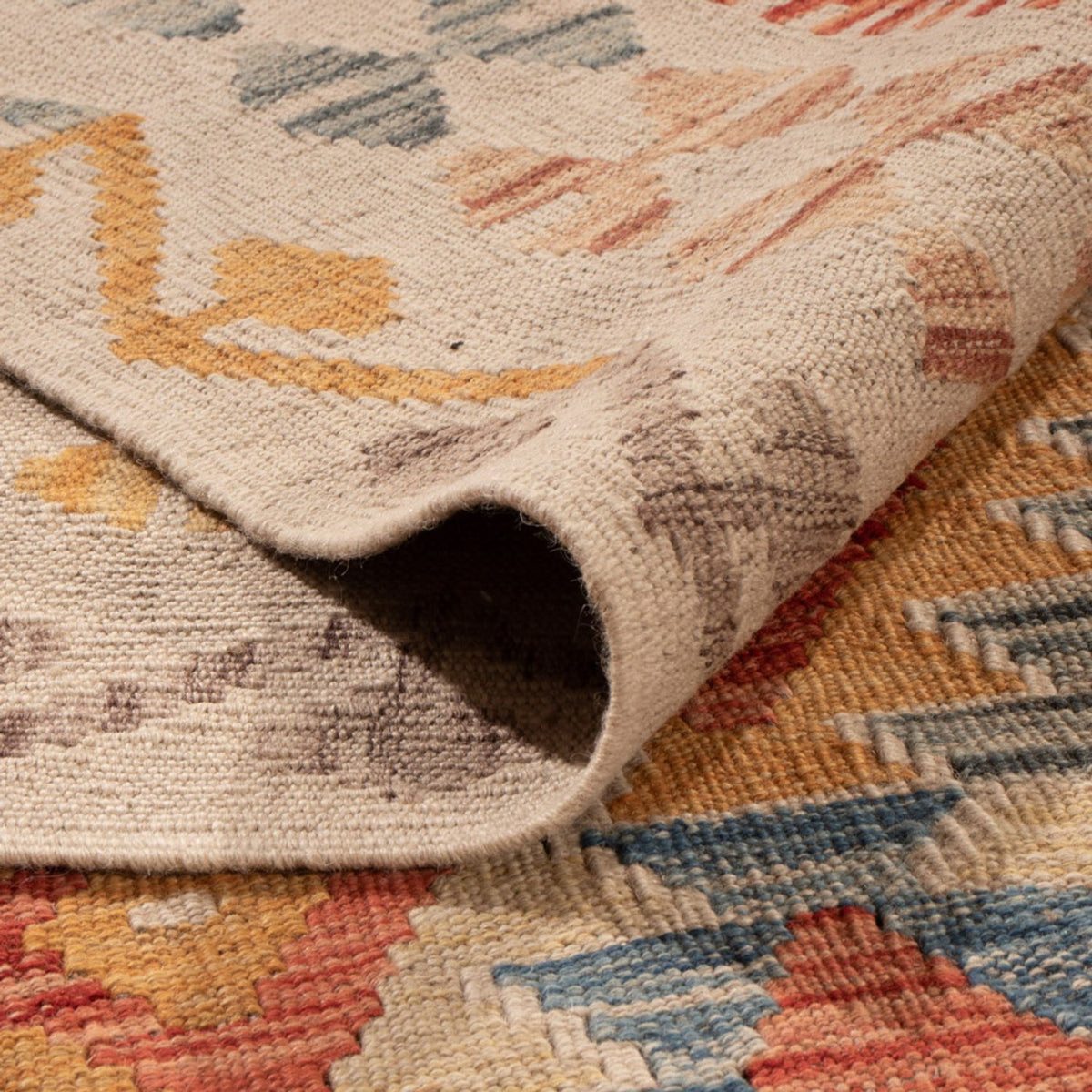 Kelim Carpet - Splash - 292 x 207 cm - flerfarvet