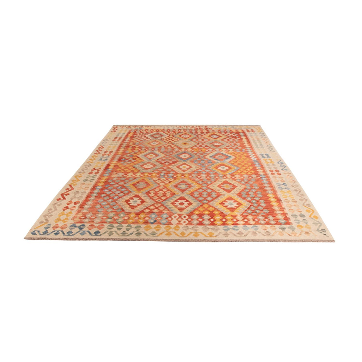 Kelim Carpet - Splash - 292 x 207 cm - flerfarvet