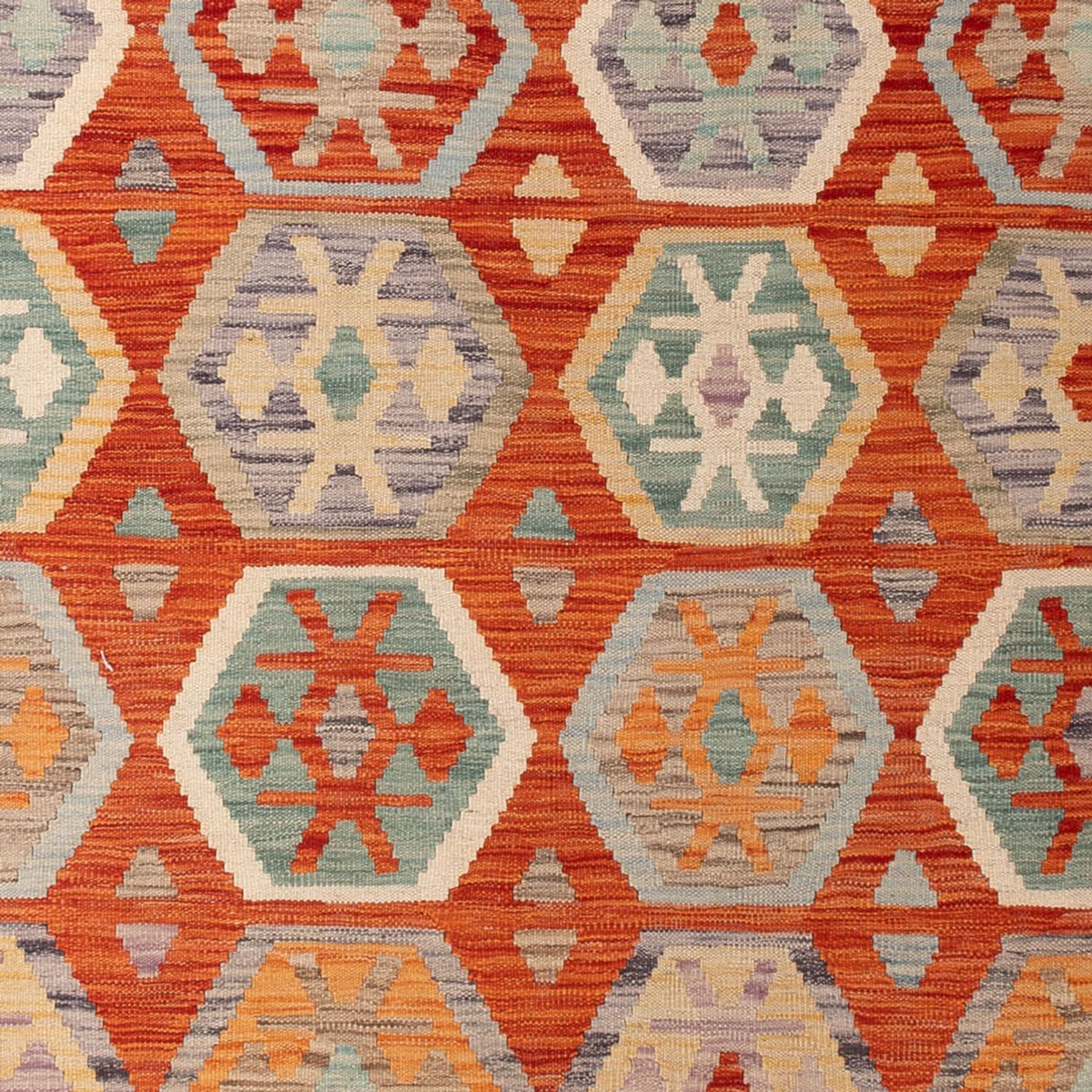 Kelim Carpet - Splash - 298 x 206 cm - flerfarvet