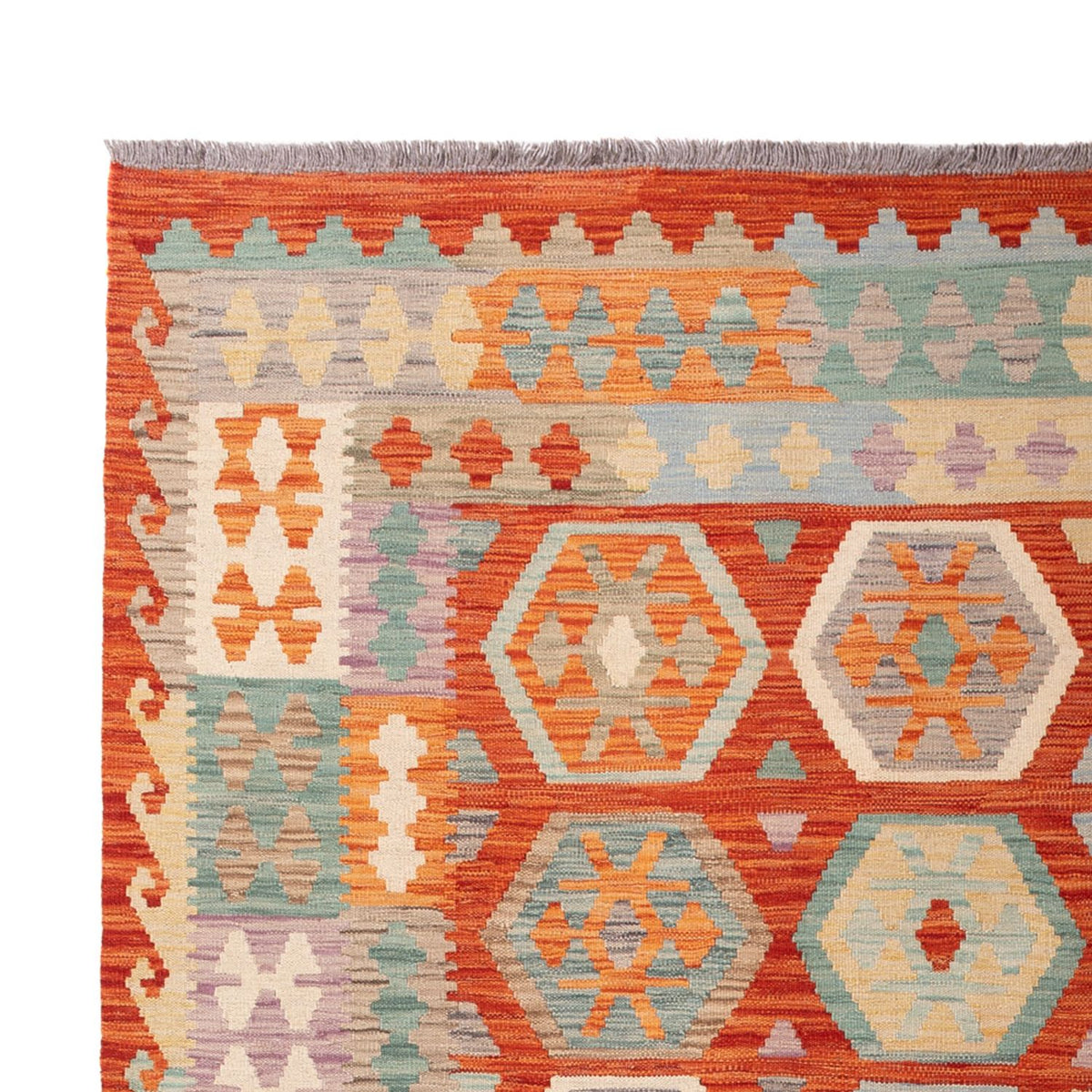 Kelim Carpet - Splash - 298 x 206 cm - flerfarvet