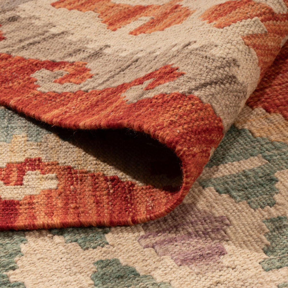 Kelim Carpet - Splash - 298 x 206 cm - flerfarvet