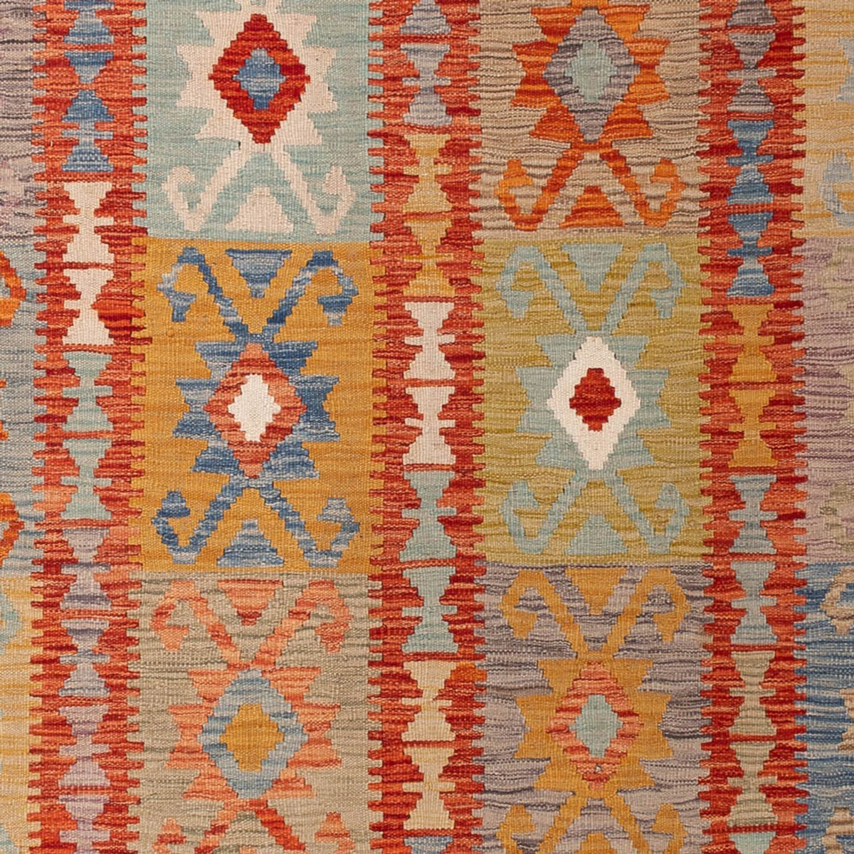 Kelim Carpet - Splash - 298 x 197 cm - flerfarvet