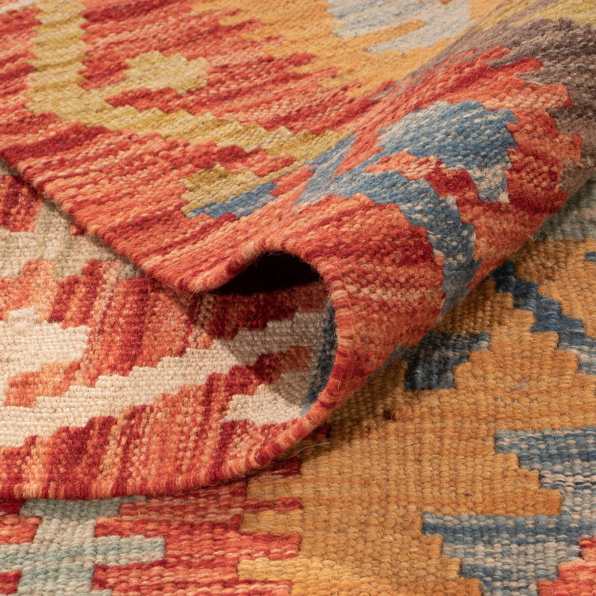 Kelim Carpet - Splash - 298 x 197 cm - flerfarvet