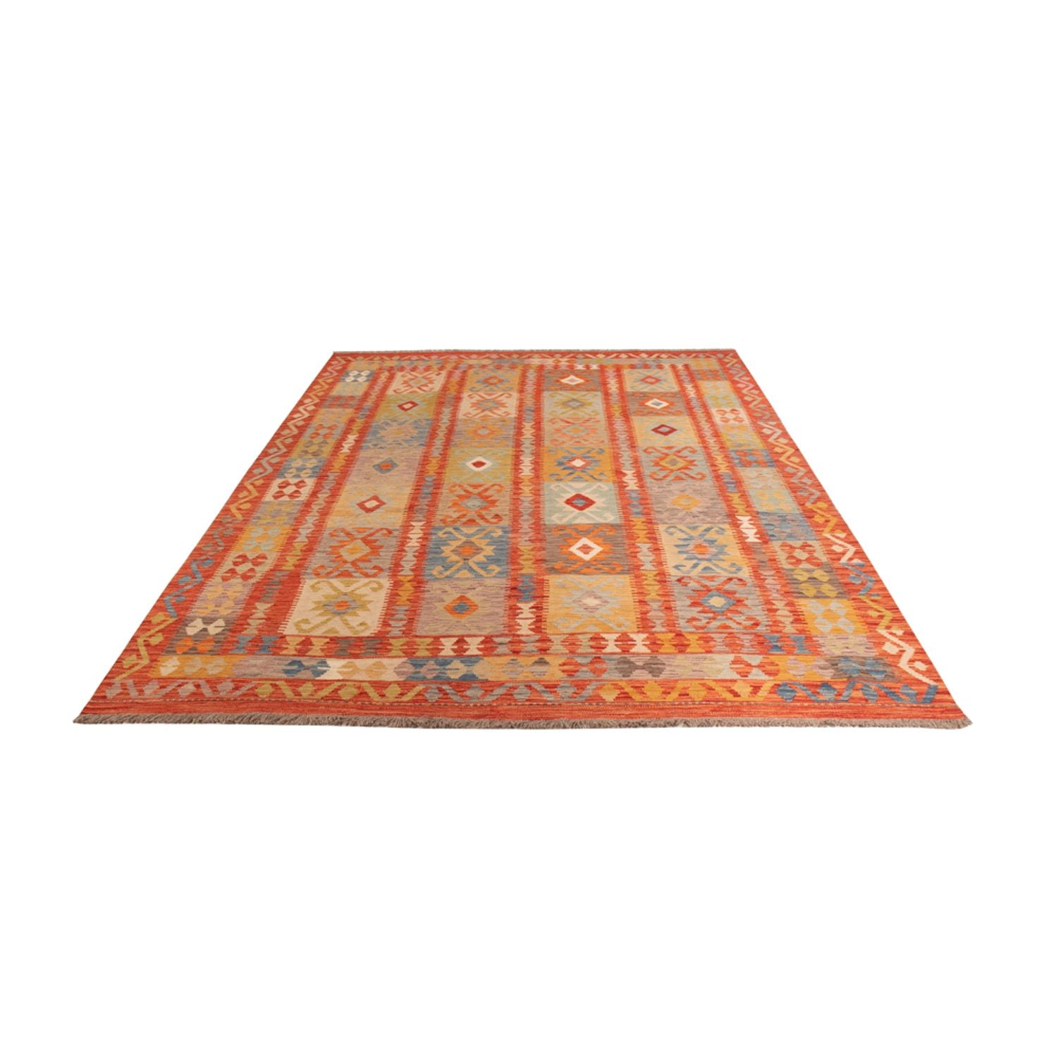 Kelim Carpet - Splash - 298 x 197 cm - flerfarvet