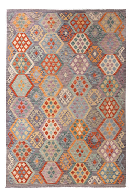Kelim Carpet - Splash - 293 x 193 cm - flerfarvet