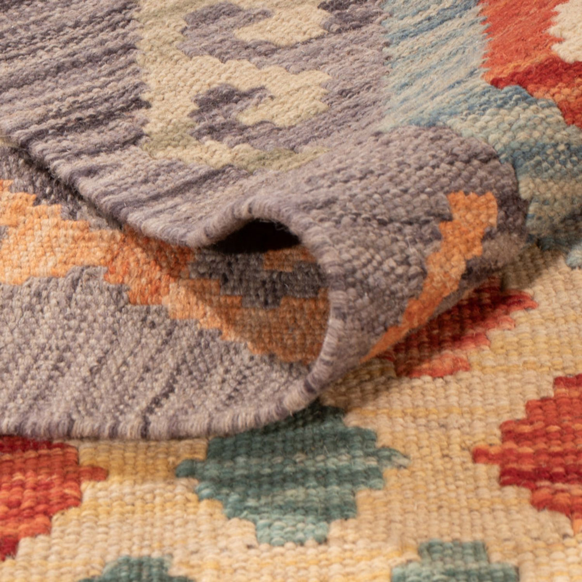 Kelim Carpet - Splash - 293 x 193 cm - flerfarvet