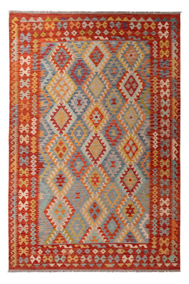 Kelim Carpet - Splash - 295 x 196 cm - flerfarvet