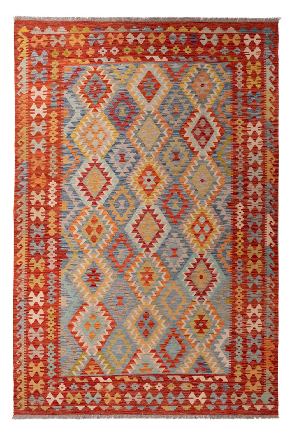 Kelim Carpet - Splash - 295 x 196 cm - flerfarvet