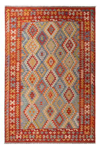Kelim Carpet - Splash - 295 x 196 cm - flerfarvet