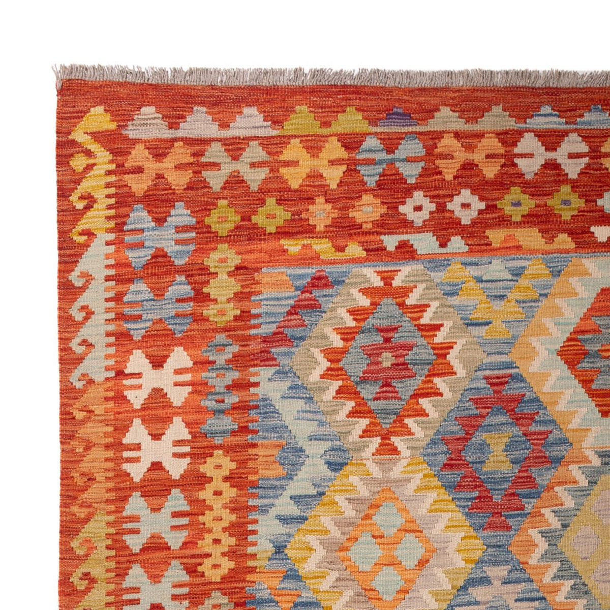 Kelim Carpet - Splash - 295 x 196 cm - flerfarvet