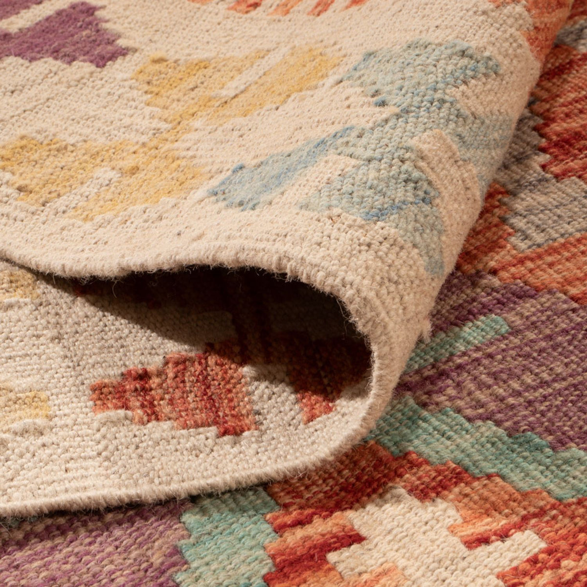 Kelim Carpet - Splash - 288 x 206 cm - flerfarvet