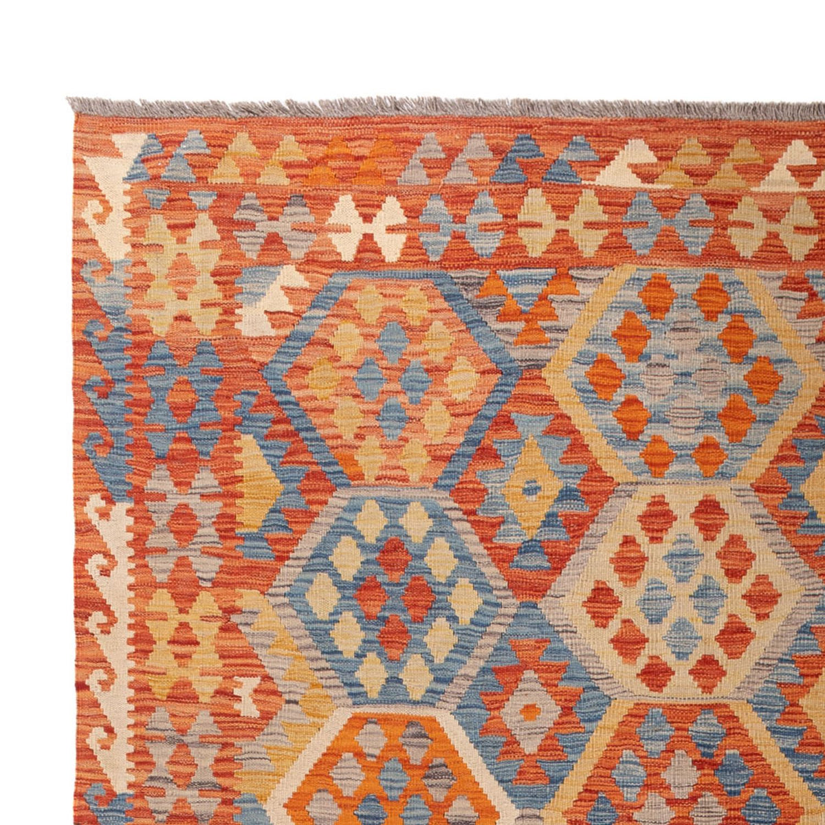 Kelim Carpet - Splash - 292 x 203 cm - flerfarvet