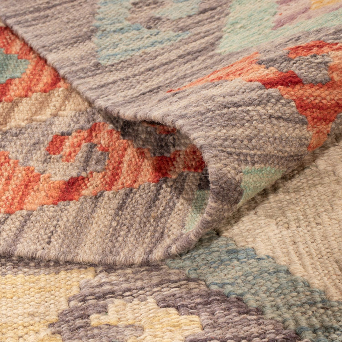 Kelim Carpet - Splash - 298 x 199 cm - flerfarvet