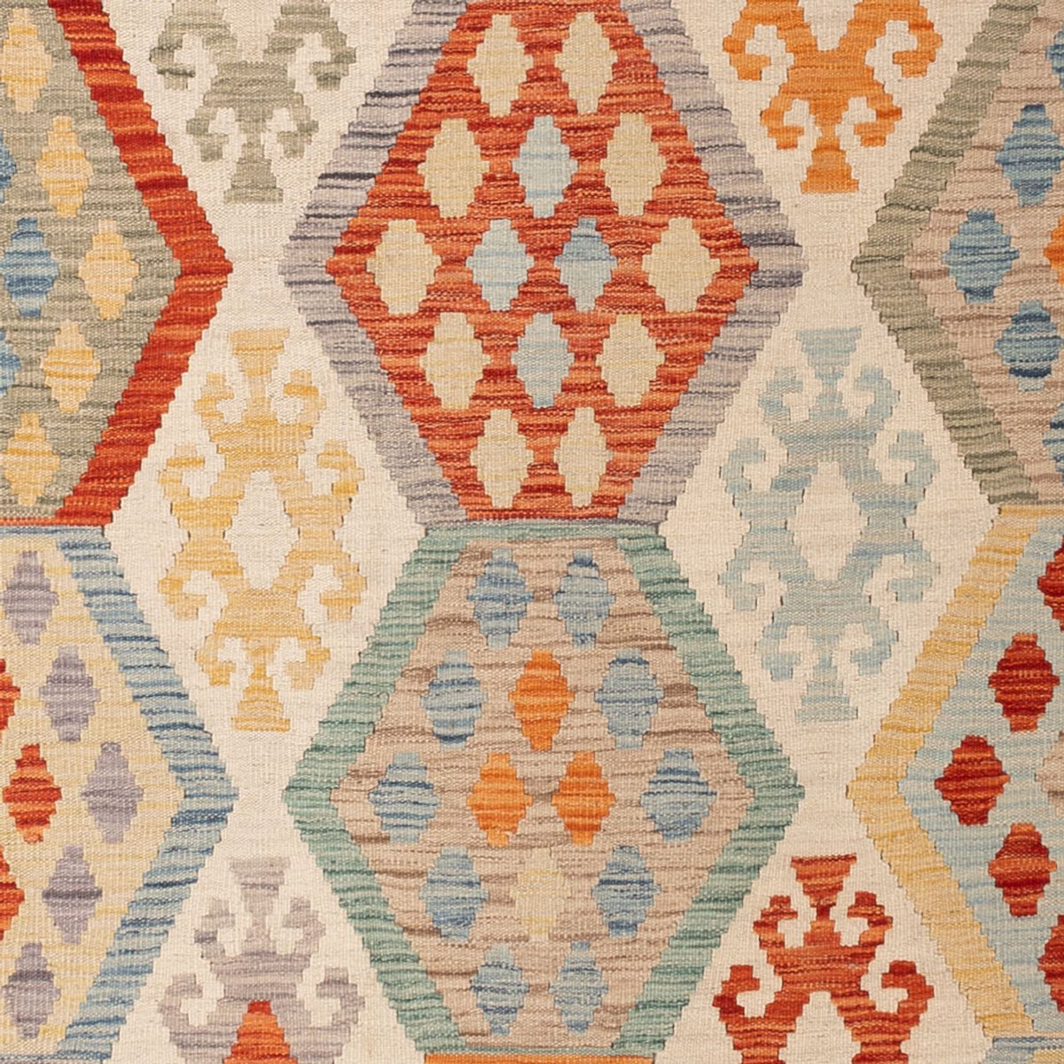 Kelim Carpet - Splash - 310 x 193 cm - flerfarvet