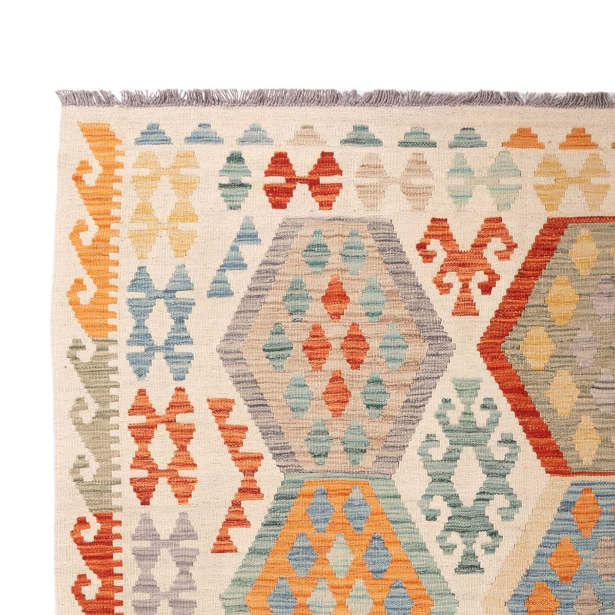 Kelim Carpet - Splash - 310 x 193 cm - flerfarvet