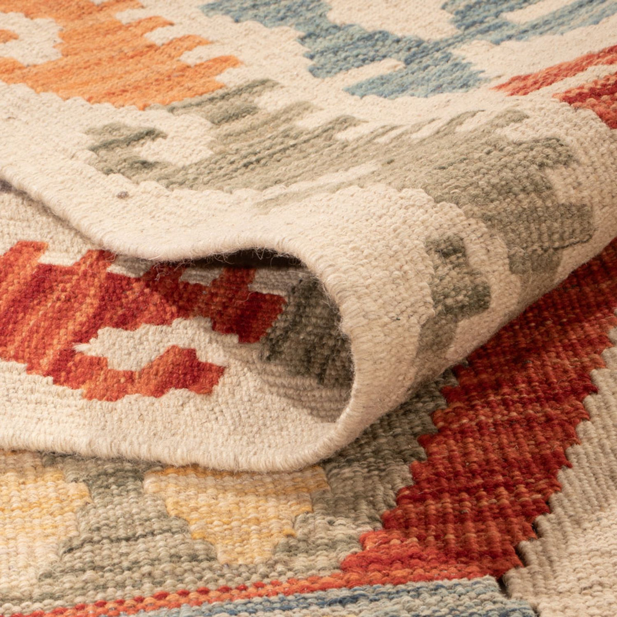 Kelim Carpet - Splash - 310 x 193 cm - flerfarvet