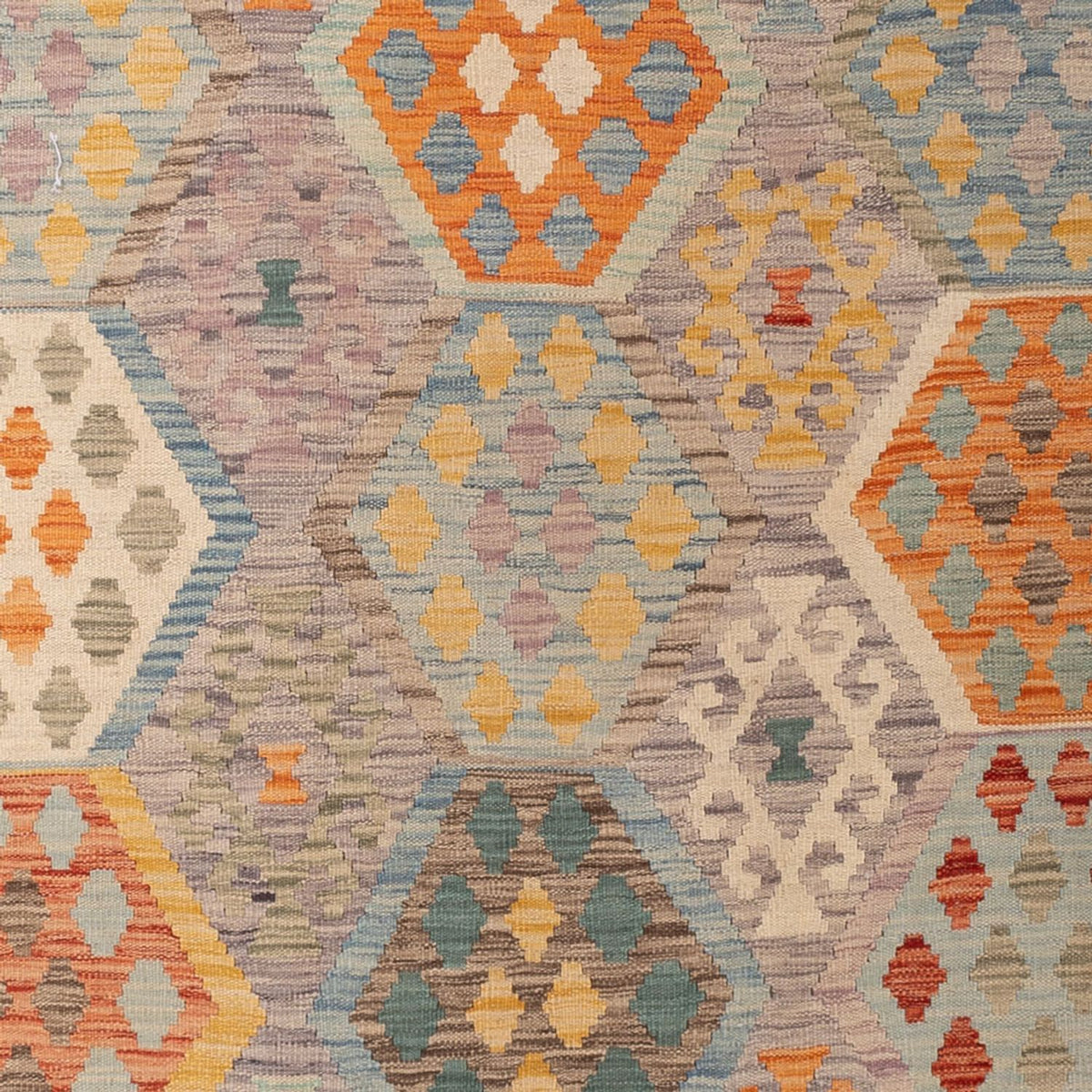Kelim Carpet - Splash - 298 x 207 cm - flerfarvet