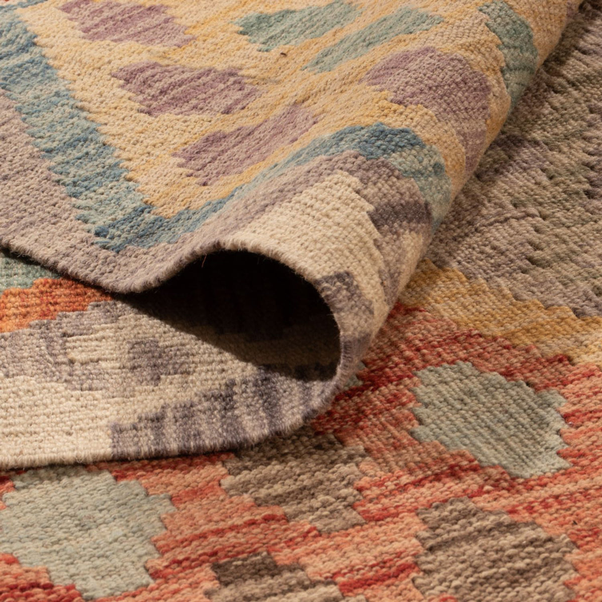 Kelim Carpet - Splash - 298 x 207 cm - flerfarvet