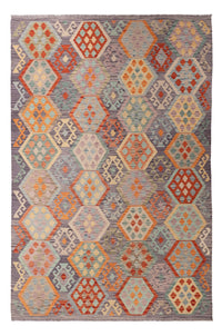 Kelim Carpet - Splash - 300 x 202 cm - flerfarvet