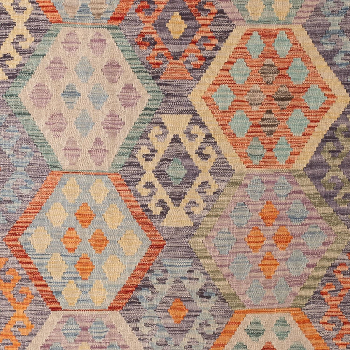Kelim Carpet - Splash - 300 x 202 cm - flerfarvet