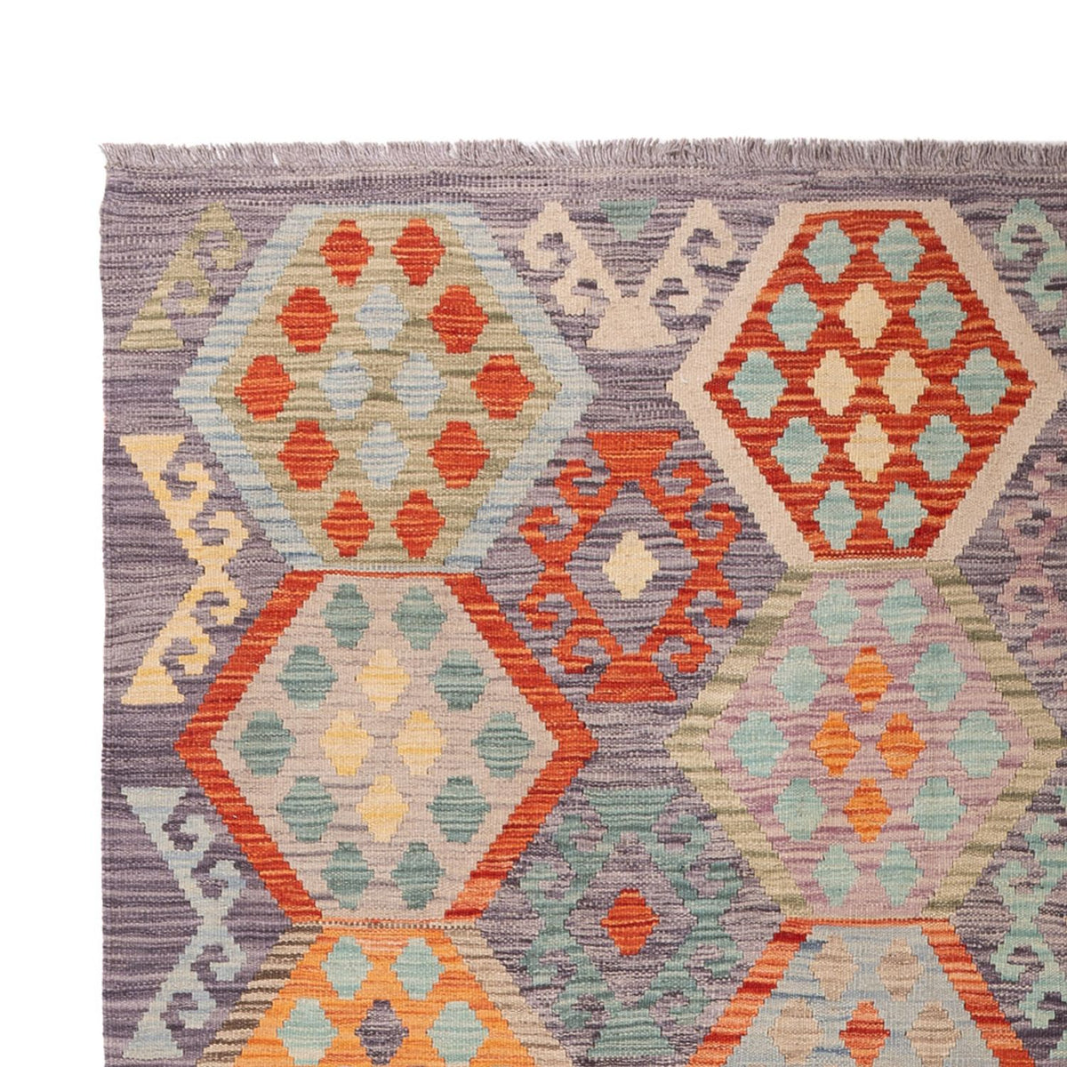 Kelim Carpet - Splash - 300 x 202 cm - flerfarvet