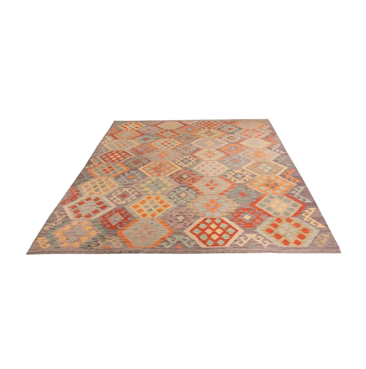 Kelim Carpet - Splash - 300 x 202 cm - flerfarvet