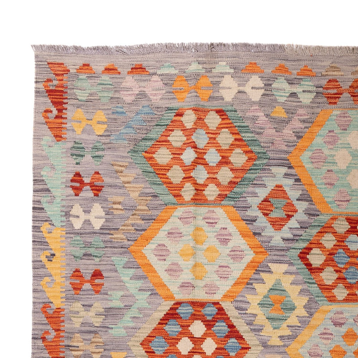 Kelim Carpet - Splash - 296 x 200 cm - flerfarvet