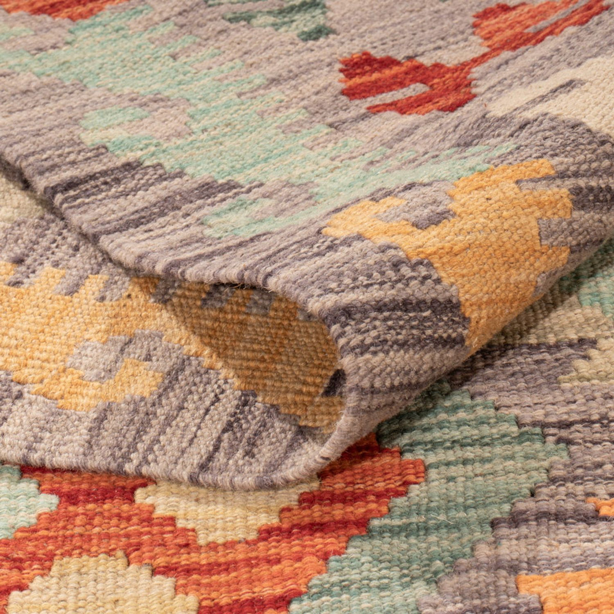 Kelim Carpet - Splash - 296 x 200 cm - flerfarvet