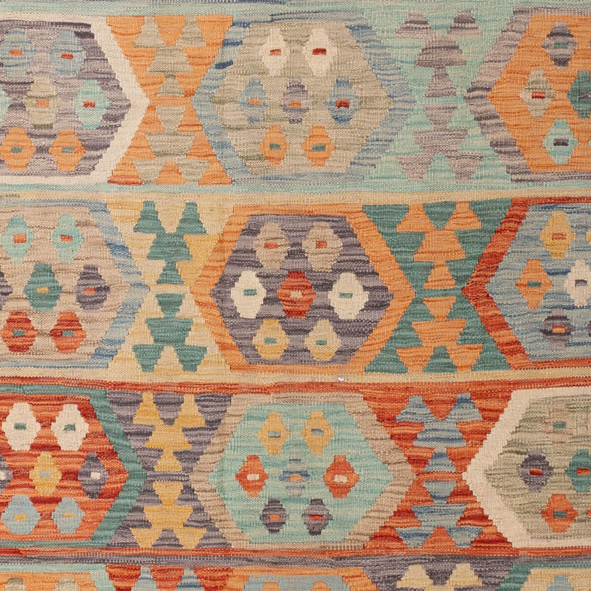Kelim Carpet - Splash - 300 x 203 cm - flerfarvet