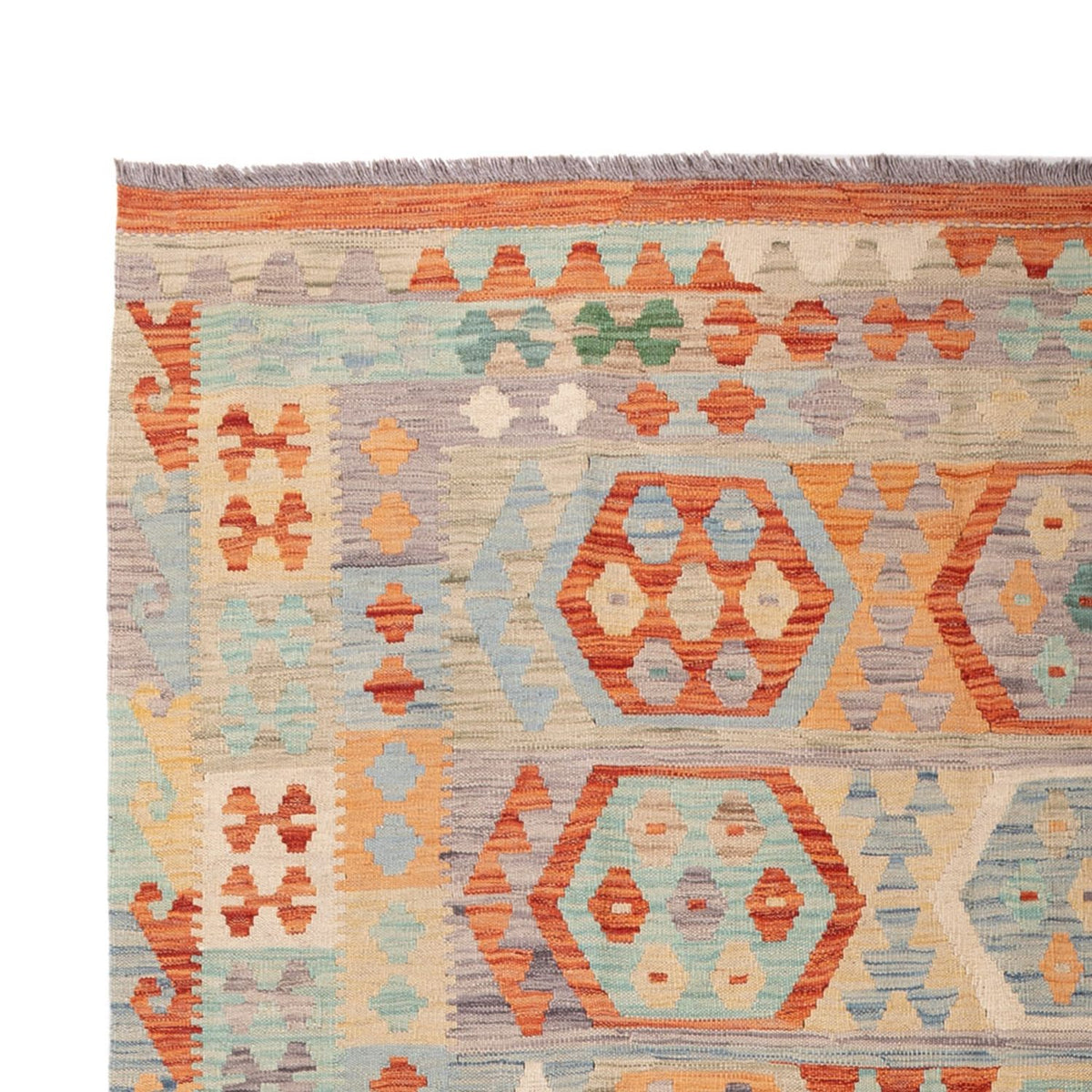 Kelim Carpet - Splash - 300 x 203 cm - flerfarvet